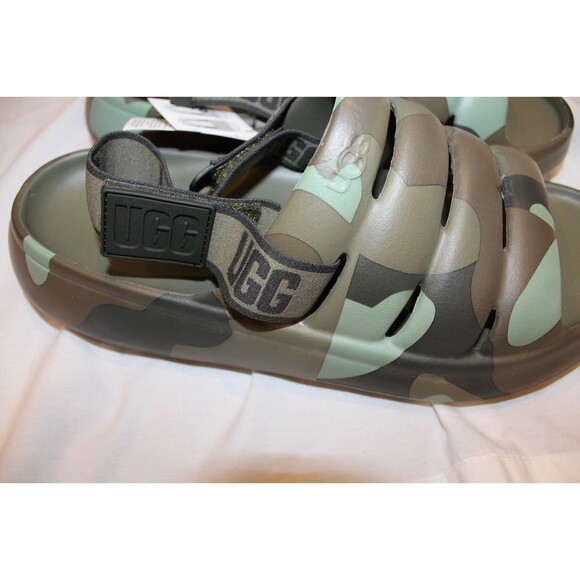 UGG MEN'S SPORT YEAH WATER RESISTANT SLINGBACK SANDALS GREEN CAMO NIB - Picture 3 of 5